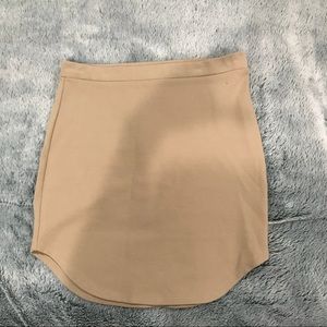 Beige mini skirt